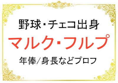 チェコの野球選手マルク・フルプ選手の年俸や身長などのプロフィール