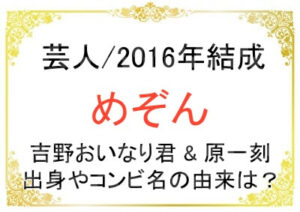 芸人めぞんのプロフィール